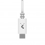 VidaPower High-Wattage USB-C to Lightning 90 degree Cable (White) - Straight USB-C End / Top View