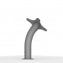 Fixed Goose Neck VESA Surface Mount - Silver