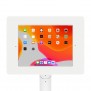 Fixed VESA Floor Stand - 10.2-inch iPad 7th Gen - White [Tablet Front 45 Degrees]