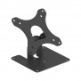 Adjustable Flip Mounting Bracket w. Rotation / Single Screw Installed [Front Iso View] - Black