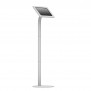 Enclosed Microsoft Surface Pro 12 Fixed Floor Stand [Front Iso View] - Light Grey