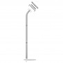 Enclosed Microsoft Surface Pro 12 Fixed Floor Stand [Side Exploded Ortho View] - Light Grey