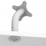 Behind-the-Surface Mounting Detail | Fixed Desk / Table Mounting Bracket [Bottom Iso View] - White