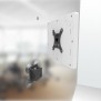 Disassembled View | Tilting Enclosed Samsung Galaxy Tab A11+ 11" Removable Glass Mount [Behind-the-tablet View] - White