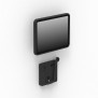 Disassembled View | VESALite 13 in. Surface Pro Gen 9,10,11 & 12th Ed. ChargeDOCK Wall Mount [Front Iso View] - Black