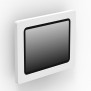 Enclosed 10.2" iPad 7th, 8th & 9th Gen EZ ChargeDOCK Wall Mount [Front Iso View] - White