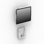 Disassembled View | OpenVESA  Samsung Galaxy Tab S10+ Plus 12.4" EZ ChargeDOCK Wall Mount [Front Iso View] - White