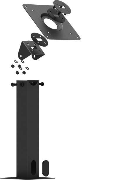 360 Tilting VESA Surface Mount Exploded View