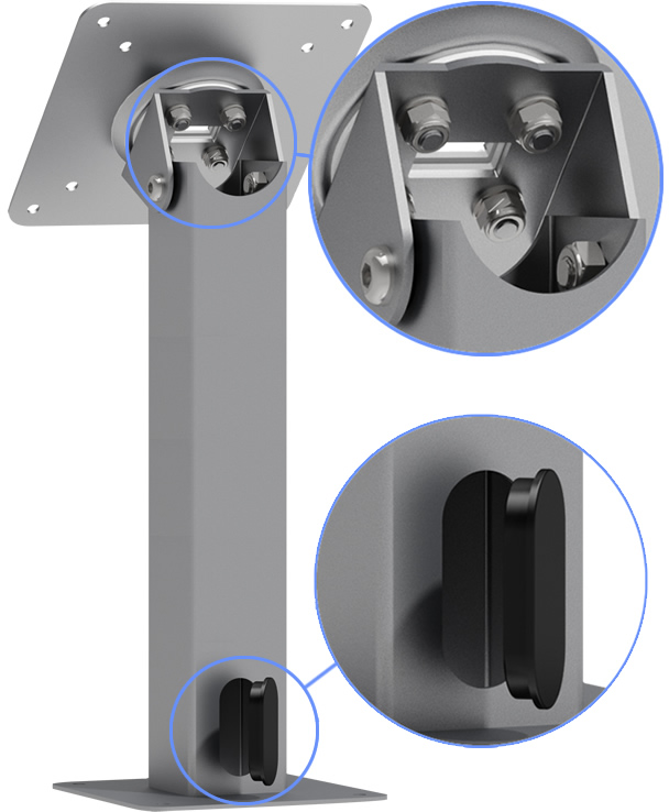 VESA 360 9-inch Rotating Tilting Surface Mount Adjustable - Wire Management