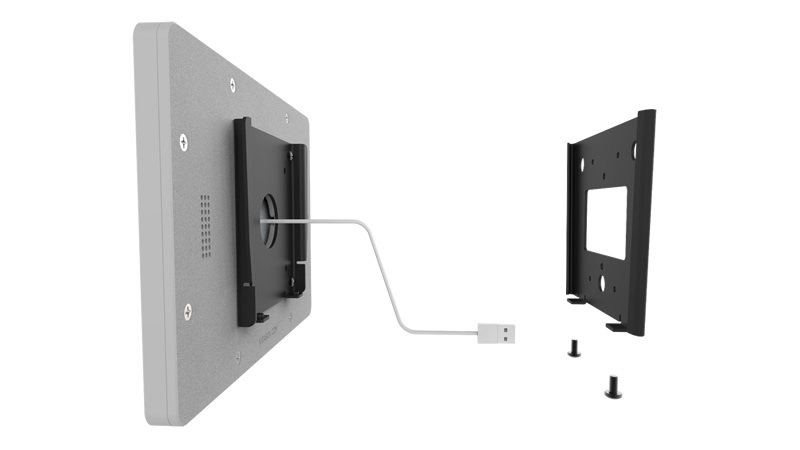 Neatly charge the tablet 24/7, while hiding all the cables from view!