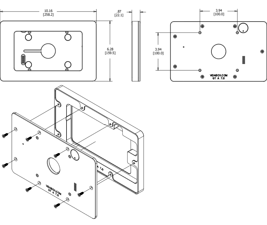 VidaMount VESA EnclosureSamsung Galaxy Tab A 7.0 Dimensions