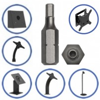 Tamper Resistant Pin-in-Socket Hex Bit - M4