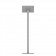 Fixed VESA Floor Stand - 10.2-inch iPad 7th Gen - Light Grey [Full Back View]