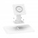 Portable 360 Rotating & Tilting Stand - [Front Iso Exploded View] - White