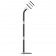 Fixed VESA Floor Stand - Lite 13-in. Surface Pro Gen 9,10,11 & 12th Ed.  - Black [Full Assembly Side View]