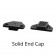 Solid End Cap - Black | Top & Bottom Iso Views