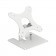 Adjustable Flip Mounting Bracket w. Rotation / Single Screw Installed [Front Iso View]  - White