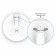 Kensington Lock Slot | Flexible Desk / Table Stand [Top Ortho View] - White