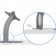 Cable Runs thru The Stand | Fixed Desk / Table Stand [Side Ortho X-Ray View] - Light Grey
