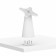 "Lite" Fixed Desk / Table Mount [Front Exploded Iso View] - White