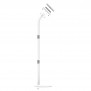 Fixed VESA Floor Stand - iPad Mini (6th Gen) - White [Full Assembly Side View]