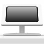 Portable 360 Rotating & Tilting Enclosed Samsung Galaxy Tab A11+ 11" Stand [Front Ortho View] - White