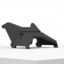 Flippable Desk Stand - No Tablet Enclosure [Front Iso View] - Black