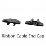Ribbon Cable End Cap - Black | Top & Bottom Iso Views