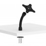 Behind-the-Surface Mounting Detail | Flexible Desk / Table Mounting Bracket [Front Iso View] - Black