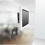 Disassembled View | Fixed Enclosed Samsung Galaxy Tab A11+ 11" Permanent Glass Mount [Front Iso View] - White
