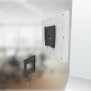 Disassembled View | Fixed Enclosed Samsung Galaxy Tab A11+ 11" Permanent Glass Mount [Behind-the-tablet View] - White