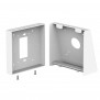 Disassembled | Fixed Tilt Wall Mount Bracket [Front Lateral View] - White