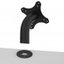 Behind-the-Surface Mounting Detail | Fixed Desk / Table Mounting Bracket [Bottom Iso View] - Black