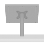 Fixed Desk/Wall Surface Mount - Microsoft Surface Pro 9 - Light Grey [Back View]