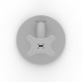 Fixed Desk / Table Stand [Top View] - Light Grey
