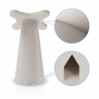 Detail View - 3D Print Pattern | "Lite" Fixed Desk / Table Mount [Rear Ortho View] - White