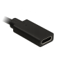 Female Connector Detail Isometric View | VidaPower 4k Video (HDMI passthru), 10Gbps Data, 60W USB-C 3.2 Extension Cable - 11-in (280mm)