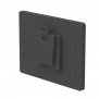 Disassembled View | Enclosed iPad Mini 4 & 5 Casing Off the Wall [Rear Iso View] - Black