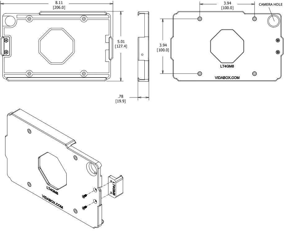 VidaMount OPNEVESA Enclosure Lenovo Tab M8 Gen 4 Dimensions
