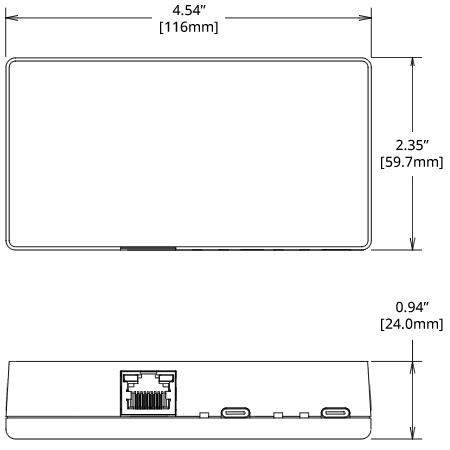 Redpark C6-POEDOCK Dimensions