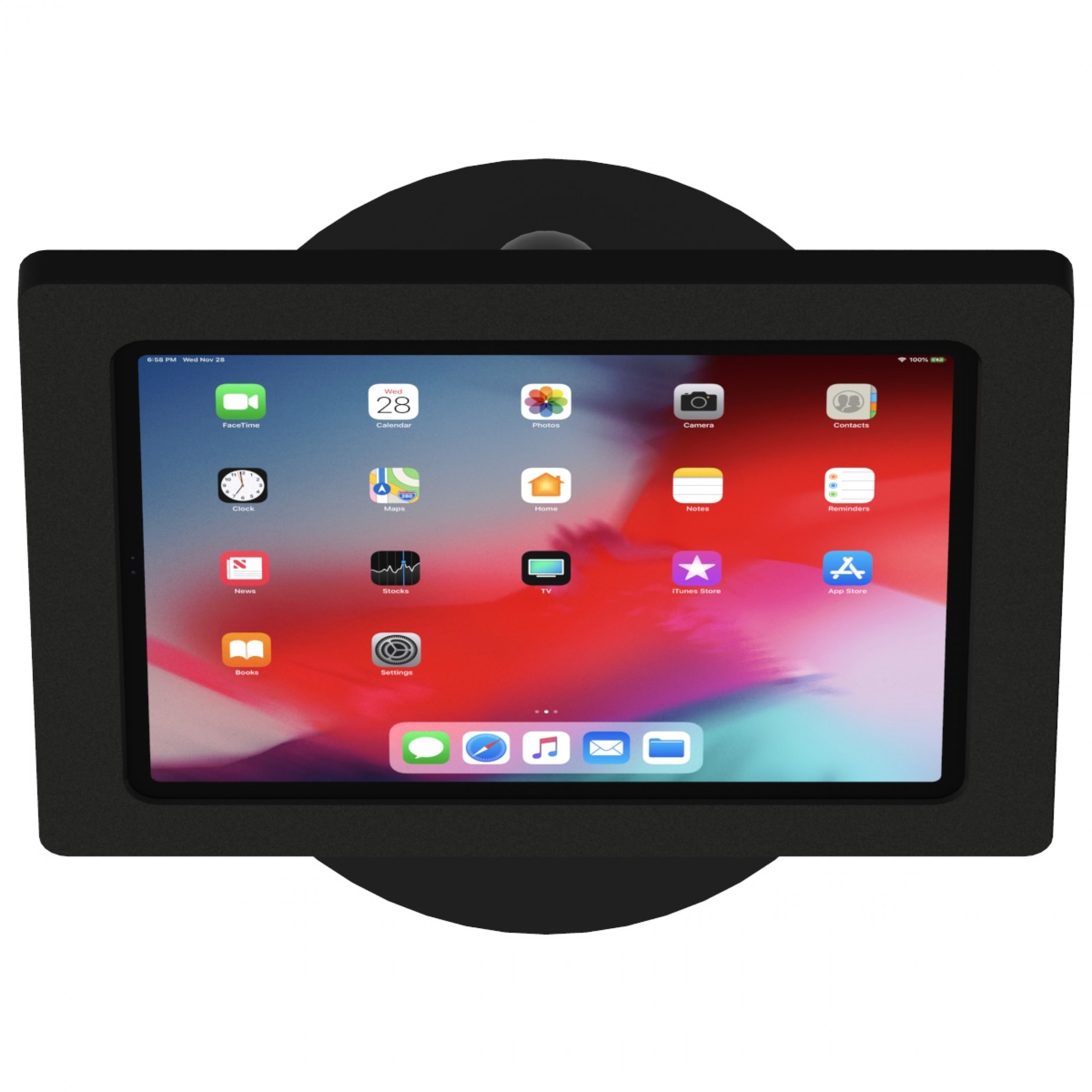 VidaMount 12.9inch iPad Pro 3rd Gen Black Enclosure w. Fixed Floor