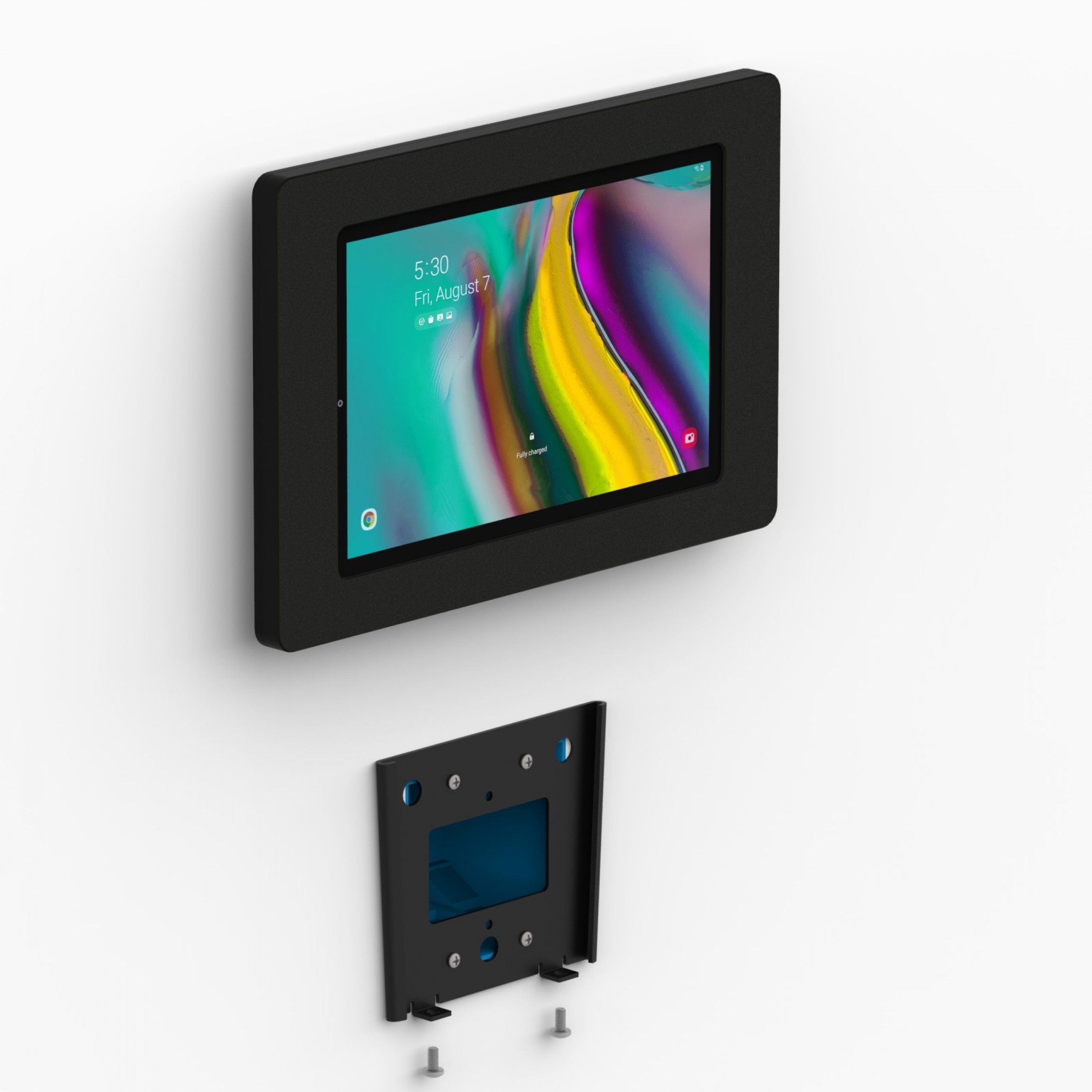 VidaMount Fixed Slim Wall Samsung Galaxy Tab S5e 10.5 Tablet Mount Black