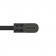 VidaPower High-Wattage USB-C to USB-C 90 degree Cable (Black) - 90 degree USB End / Front Head View