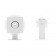 360 Rotate & Tilt Surface Mount - White [Front Tilted View]