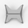 Flippable Desk Stand - No Tablet Enclosure [Front Tilted View] - Light Grey