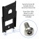 VidaMount Fixed VESA Slim Wall Mount Security Screw Kit, with bracket demo [High Iso View]