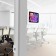 Permanent Fixed Glass Mount - iPad Mini (6th Gen) - White [Isometric View]