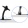 Cable Runs thru The Stand | Flexible Desk / Table Stand [Side Ortho X-Ray View] - Black