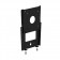 Disassembled Fixed Glass-ready Mounting Bracket [Front Vertical Exploded Iso View]
