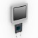 Disassembled View | Fixed Enclosed Microsoft Surface Pro 12 Removable Wall Mount [Front Iso View] - Light Grey